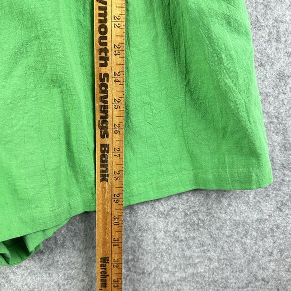 Hausen Mini Romper Womens Large Smocked Puff Sleeve Cottage Boho Pockets Stretch - Picture 13 of 16